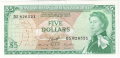 East Caribbean 5 Dollars, (1974)
